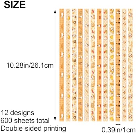 600 Sheets Paper Star Strips for DIY Hand Art Crafts, Double-Sided Printing Origami Paper for Star Jar, Wish Bottles, Home Decoration (Goose) - Image 2