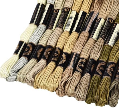 12 Skeins 105 Yards 6 Ply Brown Embroidery Thread Assorted Gradient Bulk Friendship Bracelet String Variegated Cross Stitch Yarn Polyester Floss Set for Crochet Hand Sewing Knitting Crafts - Image 7