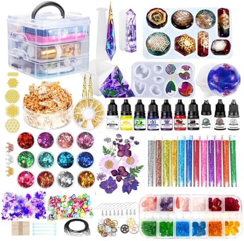 Resin Kit 3-Tier Storage Box Jewelry Making Kit with Molds by JILLSKY