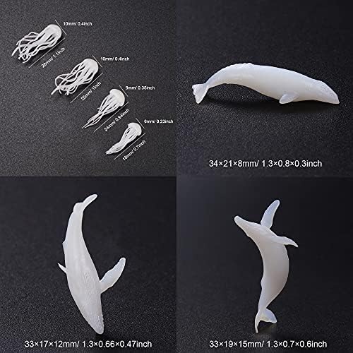 Woohome 16 PCS Jewelry Making Supplies - Resin Moulds & Fillers, 3D Mini Cruise Ship Whale Jellyfish Diver Moulds for Art Resin Crafts - Image 3
