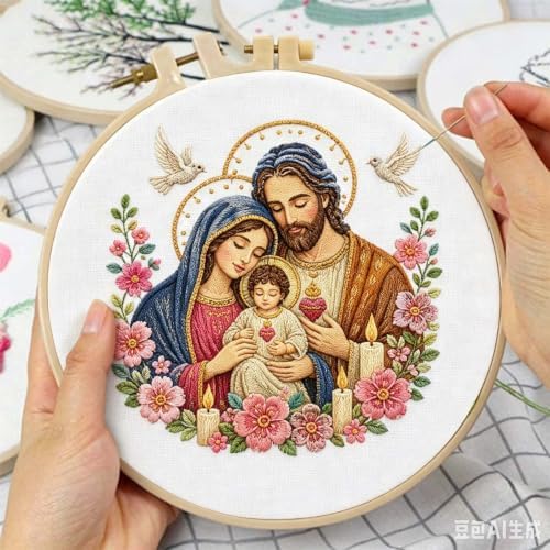 niurenmaoyi Jesus Embroidery Kit for Beginner,Cross Stitch Kit for Adult - Image 5