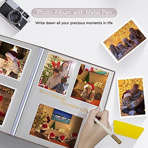 Popotop Large Photo Album Self Adhesive 4x6 5x7 8x10 Scrapbook Album DIY Picture Book,Gifts for Mom,Family Baby and Wedding,with Metal Pen and Plastic Board - Image 5