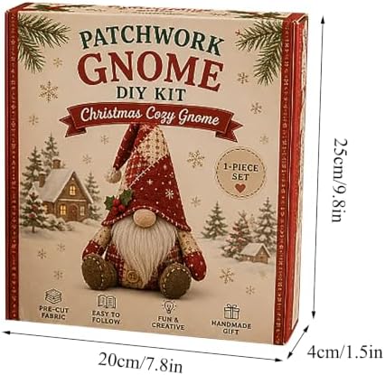 TREBIN DIY Patchwork Animal Kit, Fabric Sewing Set for Adults, Handmade Patchwork Craft Set for Decorative Gnome Halloween Christmas Ocean Animal Home Decor Project (Autumn Pumpkin Maple Gnome) - Image 7
