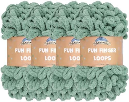 JubileeYarn Fun Finger Loops Yarn - Hunter - 4 Skeins by BambooMN