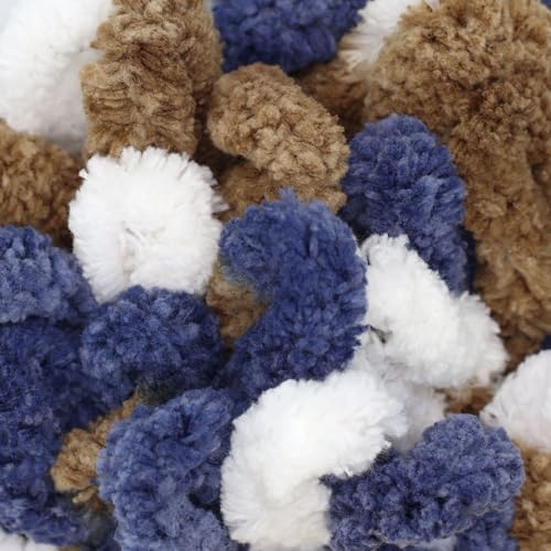 JubileeYarn Fun Finger Loops Yarn - Gold Navy White - 5 Skeins - Image 2