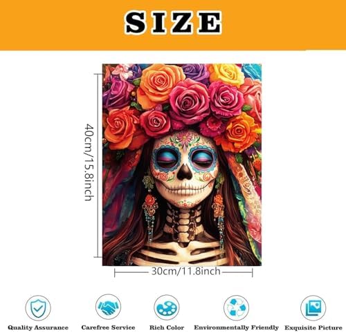 9 Piece Halloween Paint by Numbers Kit for Adults Canvas, Frameworkless - Image 3