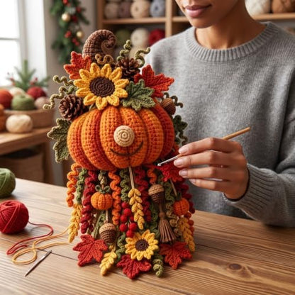 DIY Seasonal 3D Crochet Door Hanger Kit Collection, Halloween Handmade - Image 6