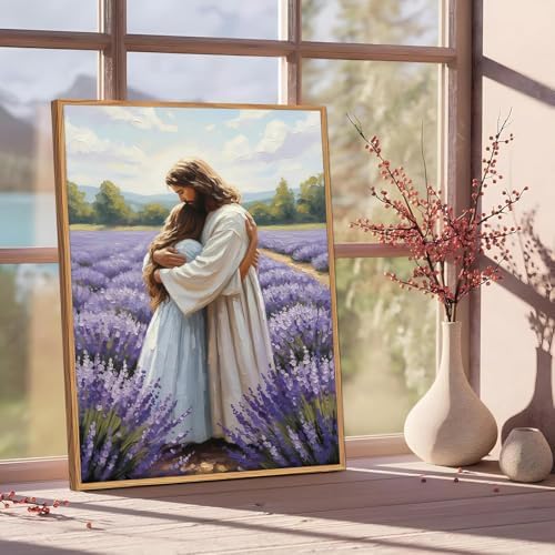Jesus Paint by Numbers Kit for Adults Framed Canvas, Frameworkless - Image 2