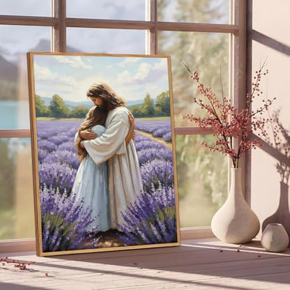 Jesus Paint by Numbers Kit for Adults Framed Canvas, Frameworkless - Image 2