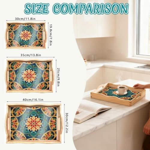 DOTSOPS DIY Mandala Diamond Painting Serving Tray with Handle for Adults - Image 5