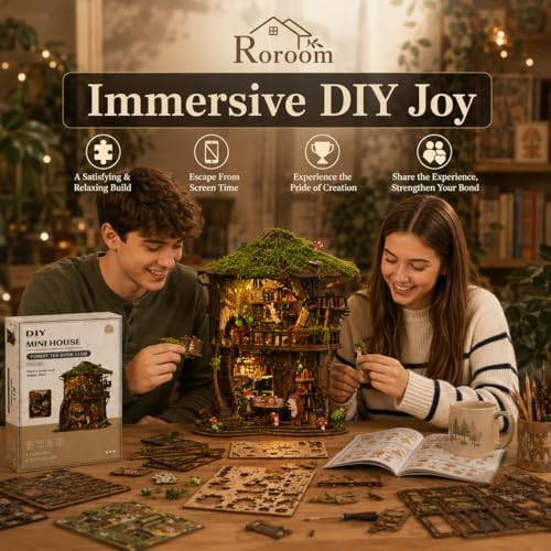 Roroom DIY Miniature House Kit, Woodland Treehouse Dollhouse Kit - Image 5