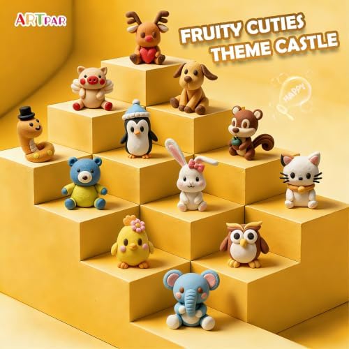 ARTPAR Air Dry Clay Kit, 12 Animals Modeling Magic Clay, Kids Crafts Gifts - Image 6