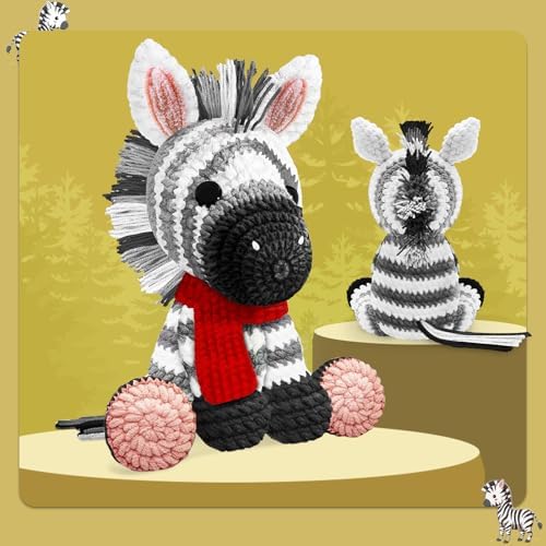 CODGP Crochet Kit for Beginners, 11.8-Inch Zebra Crochet Kit for Adults - Image 6