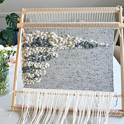 BHDD Weaving Loom,Adjustable DIY BHDD Hand Weaving Machine Hand Knitting Loom Tapestry Hand-Knitted Machine DIY Woven Set with Stand,Extra-Large Frame for Beginner(35 inchex34.6 inchex1.2 inche) - Image 2