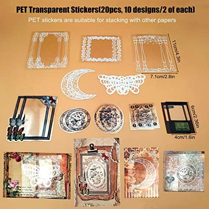 Esweny 100 PCS Vintage Ephemera Pack Journaling Scrapbooking Supplies Scrapbook Sticker Paper Kit for Junk Journal Planners Collage Craft Notebooks Decoupage Album (Sunflower) - Image 5