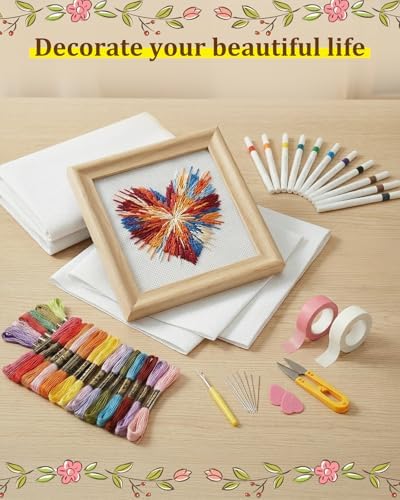 Zplontya 58PCS Needlepoint Canvas Starter Kit for Needlepoint&Cross Stitch - Image 4
