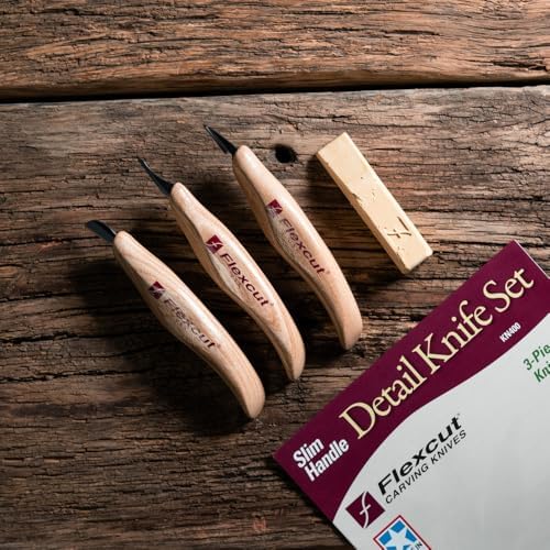 Flexcut Wood Carving Set | Detail Knife Set, with Mini-Pelican, Carving, and Detail Knife | 1095 High Carbon Steel Blades | KN400 | Made in the U.S.A - Image 4