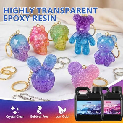 KISREL Epoxy Resin Kit 16OZ with 3D Molds, Electric Drill, Color Dyes Tools - Image 4
