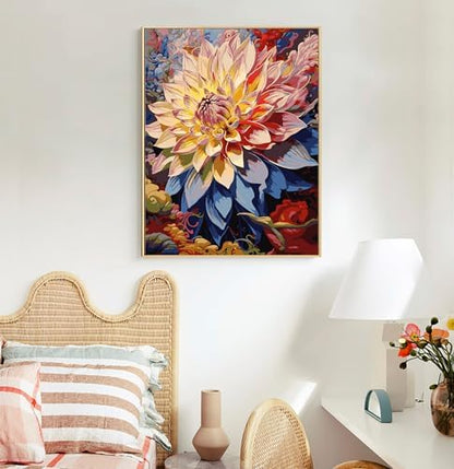 Paint by Numbers Kit for Adults, Flowers DIY Acrylic Canvas Painting Set - Image 2