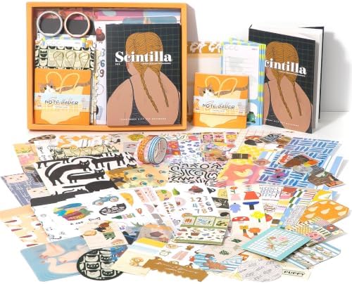 Cozy Cat Scrapbook Kit, Junk Journal Supplies with Stickers & Washi Tape by Diuhofart