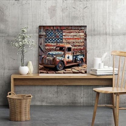 CHWGLFGG Vintage Truck Paint by Numbers Kit for Adults On Canvas 16x16inch - Image 2