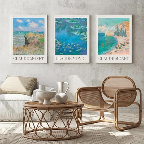 3 Pack Monet Paint by Numbers Kit for Adults Beginner (Without Frame) - Image 2