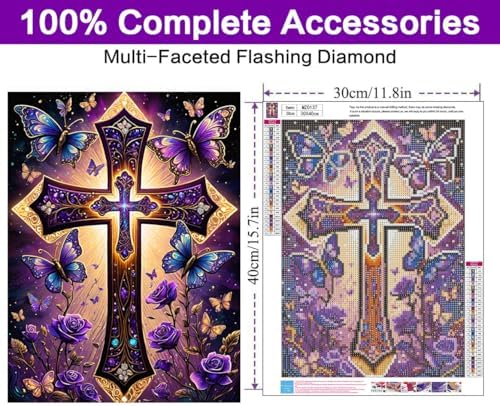 Diamond Art Kits for Adults, Cross Diamond Art Painting Kits for Adults - Image 2