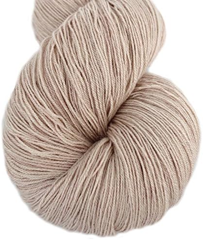 Lotus Yarns Lace Weight 1 Skein Cashmere Knitting Yarn Comfortable Soft Crochet Yarn Great for Baby Garments, Scarves, Hats, and Craft Projects (02-Cream) by LotusYarns
