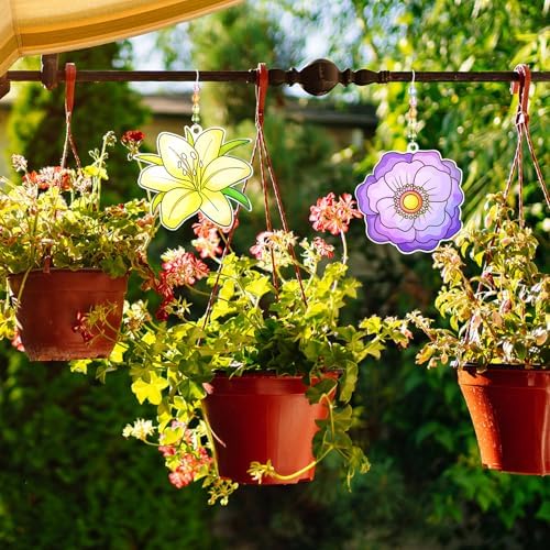 Dunzoom 30 Set Flower Suncatcher Kit Spring DIY Paint Craft Sun Catcher - Image 5