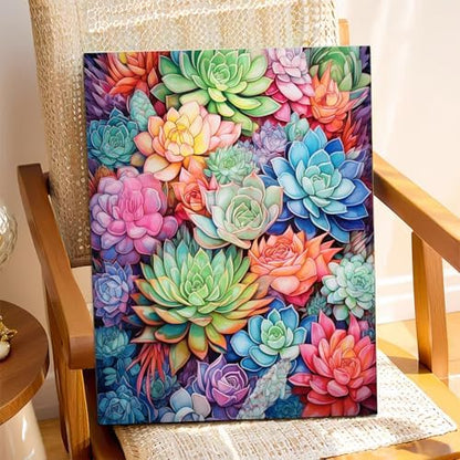 XTCIXAL Paint by Numbers Kit for Adults, Succulent, 16X20 Inch - Image 2
