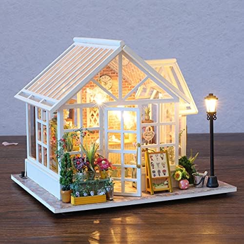 GuDoQi DIY Miniature Dollhouse Kit, Tiny House kit with Music, Miniature House Kit 1:24 Scale, Great Handmade Crafts Gift for Birthday Christmas, Beautiful Flower Shop - Image 5