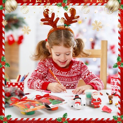 Capoda 48 Set Christmas DIY Craft Kit Christmas Air Dry Clay Kit - Image 5