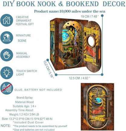 Spilay Book Nook Kit for Adults, Mysterious DIY Miniature House Kit - Image 4