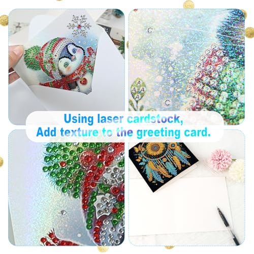 LazyFold 6Pcs DIY Diamond Art Painting Greeting Cards with Envelopes,Dreamcatcher All Occasion Note Card Kit for Women, Handmade Thank You Birthday Friendship Cards Gift - Image 4