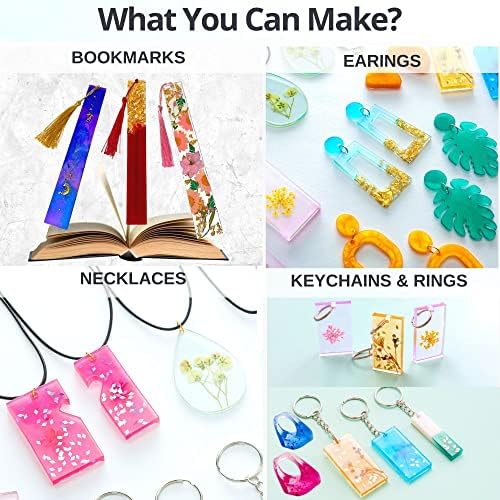 Piccassio Epoxy Resin Kit for Beginners – 208-Piece Jewelry Making & Craft Kit with Molds, Dried Flowers, Glitter & Tools – Complete Starter Set for Keychains, Bookmarks, Pendants & DIY Resin Art - Image 5