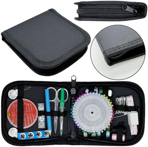 Yayatty 98 PCS Needle and Thread Sewing Kit for Adults, Basic Hand Sewing Starter Set Including Spools of Thread, Sewing Needles, Scissors, Thimble, Tape Measure for Beginners, Home, Travel - Image 7