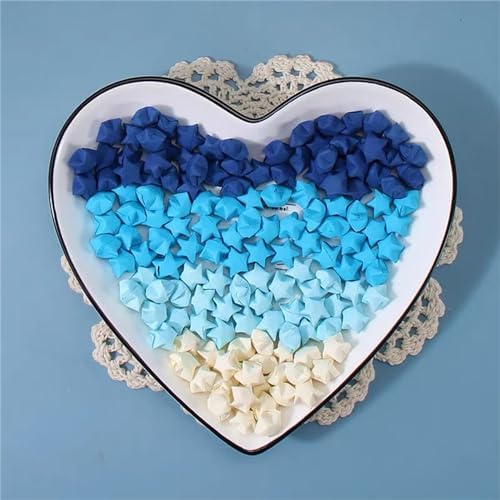 2160 Sheets Origami Star Paper 4 Blue Color Strips Double Sided Lucky Star Decoration Folding Paper for DIY Hand Art Supplies (blue-2160 sheets) - Image 4