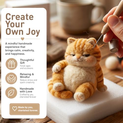 FACE N FACE DIY Needle Felting Kit Cute Beagle Puppy – Needle Felting Starter Kit with Fiber Roving, Needles, Felting Pad & Instructions | Felted Dog Kit for Beginners Adults | DIY Craft Gift - Image 2