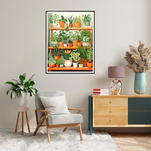 SKRYUIE Paint by Numbers Kits for Adults Botany, Acrylic Flower Oil Paint by Numbers for Adults Beginner Canvas with Brushes Paintwork Art Crafts for Home Decor 16x20 inch n16 - Image 2