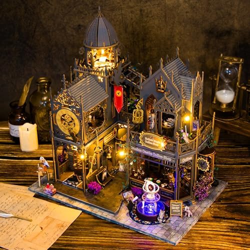 Plustopoy DIY Miniature House Kit: 3D Wooden Puzzle Miniature Kit with LED Lights, Small Tools & Music Box, Tiny House Diorama Building Kit for Adults Teens, Mini Wooden Dollhouse Creative Gift - Image 4