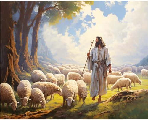Paint by Numbers Kit for Adults, Jesus DIY Painting Kit, 16x20 Inch by CytheronDIYKit