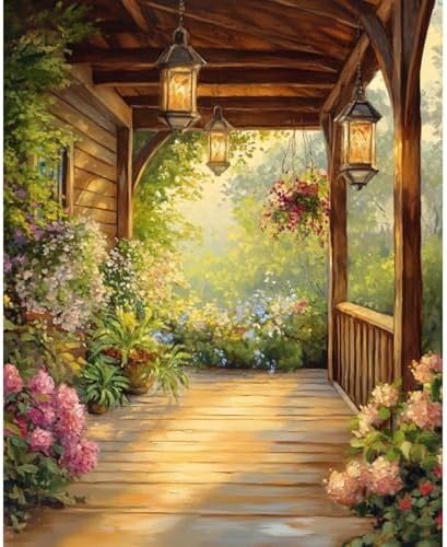 Banket Paint by Numbers Kit for Adults Beginner Landscape DIY Painting Kits for Adults Flowers Easy Adult Paint by Number Kits on Canvas Color by Numbers for Gifts Home Wall Decor 16x20 Inch by Unknown