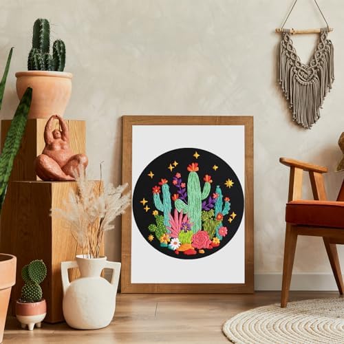 Louise Maelys Cactus Embroidery Kit, Cross Stitch Kit for Beginner Adults - Image 6