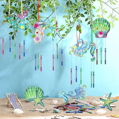 JellyArch Ocean Animal 30 Pack DIY Wind Chime Kit Art and Crafts - Image 5