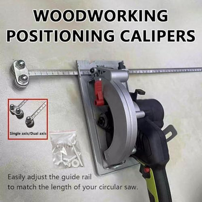 Positioning Calipers for Precise Measurements & Easy Wood Cutting, Stainless Steel Precision Cutting Guide for Circular Saws, Adjustable Guide Rail, Positioning Calipers for Circular Skill Hand Saw - Image 4