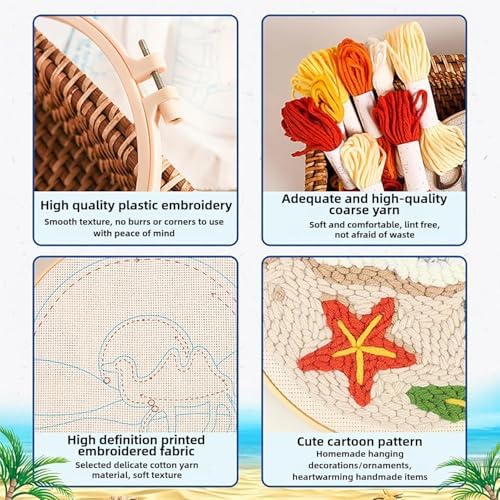 Punch Needle Kit for Beginners – Fox Design Punch Stitching Kit for Adults, DIY Needle Punch Kits for Art Crafts, Perfect for Festival Decorations & Gifts for All Ages - Image 5