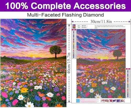 Diamond Art Kits for Adults, Flowers Diamond Art Painting Kits for Adults - Image 5