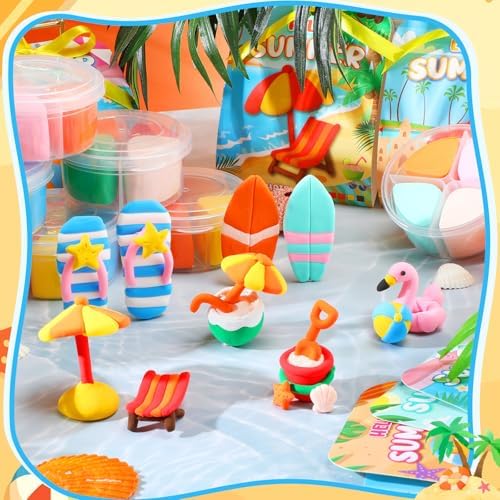 Capoda 18 Sets Summer Air Dry Clay Kits for Kids Back to School Gifts Bulk - Image 6