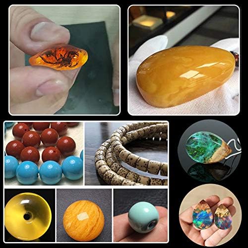 Sakolla15 Pcs Resin Casting Tools Set - Include Sand Papers, Polishing Blocks, Polishing Cloth, Round File, Semicircular File, Flat File and Scissors for Polishing Epoxy Resin Jewelry Making Supplies - Image 6