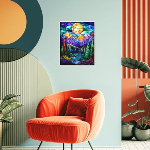obterie Mountains Paint by Numbers Kit for Adults Beginner Sun Oil Painting Kit Adult Paint by Number Kits on Canvas DIY Painting for Beginners Art by Numbers for Gifts Home Wall Decor 16x20 Inch - Image 3